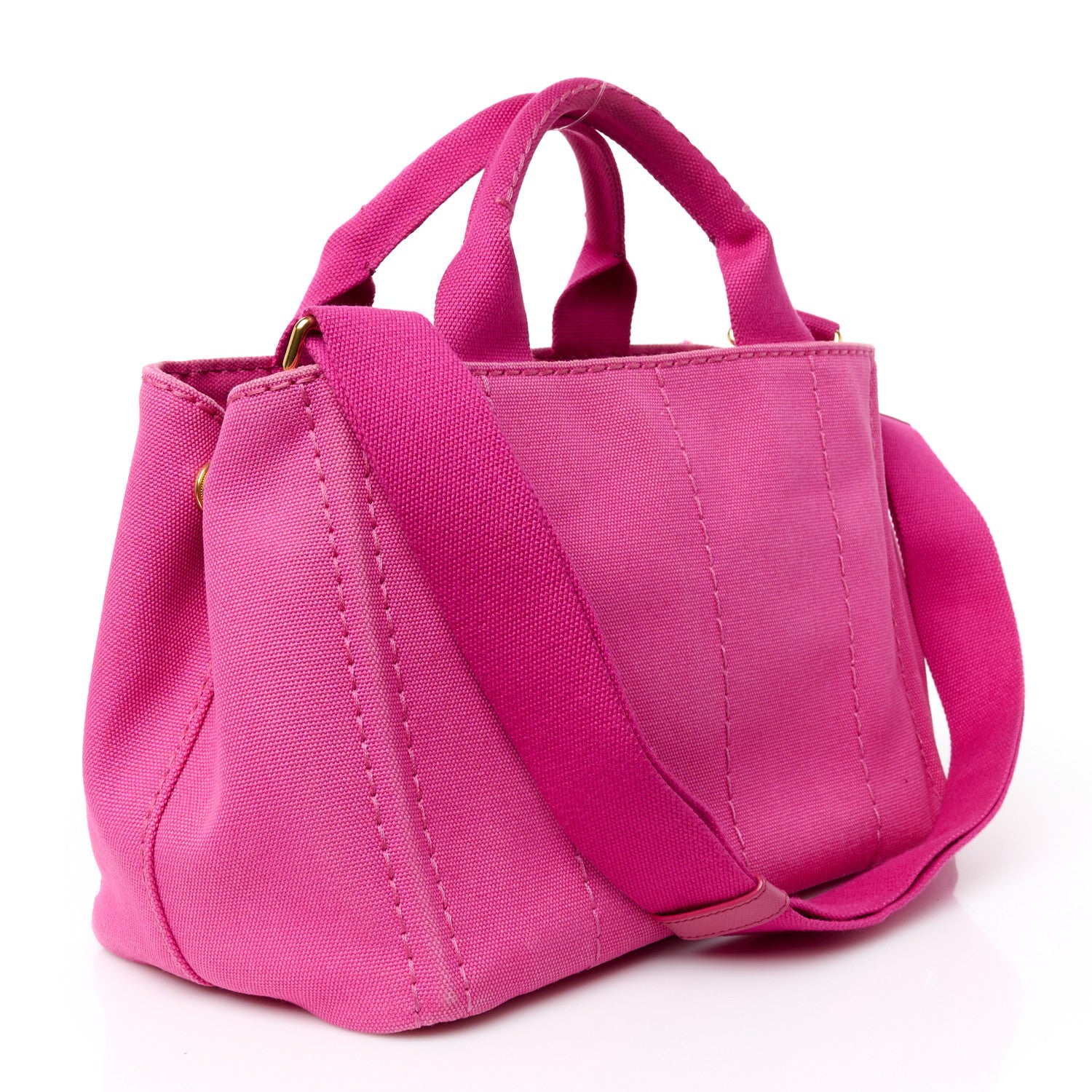 Prada Canapa Small Logo Tote Peonia 3 of 12