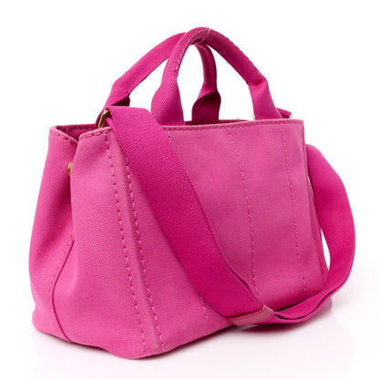 Prada Canapa Small Logo Tote Peonia 3 of 12