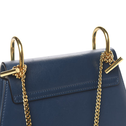 Chloe Suede Smooth Calfskin Mini Drew Shoulder Bag Majolica Blue 11 of 12
