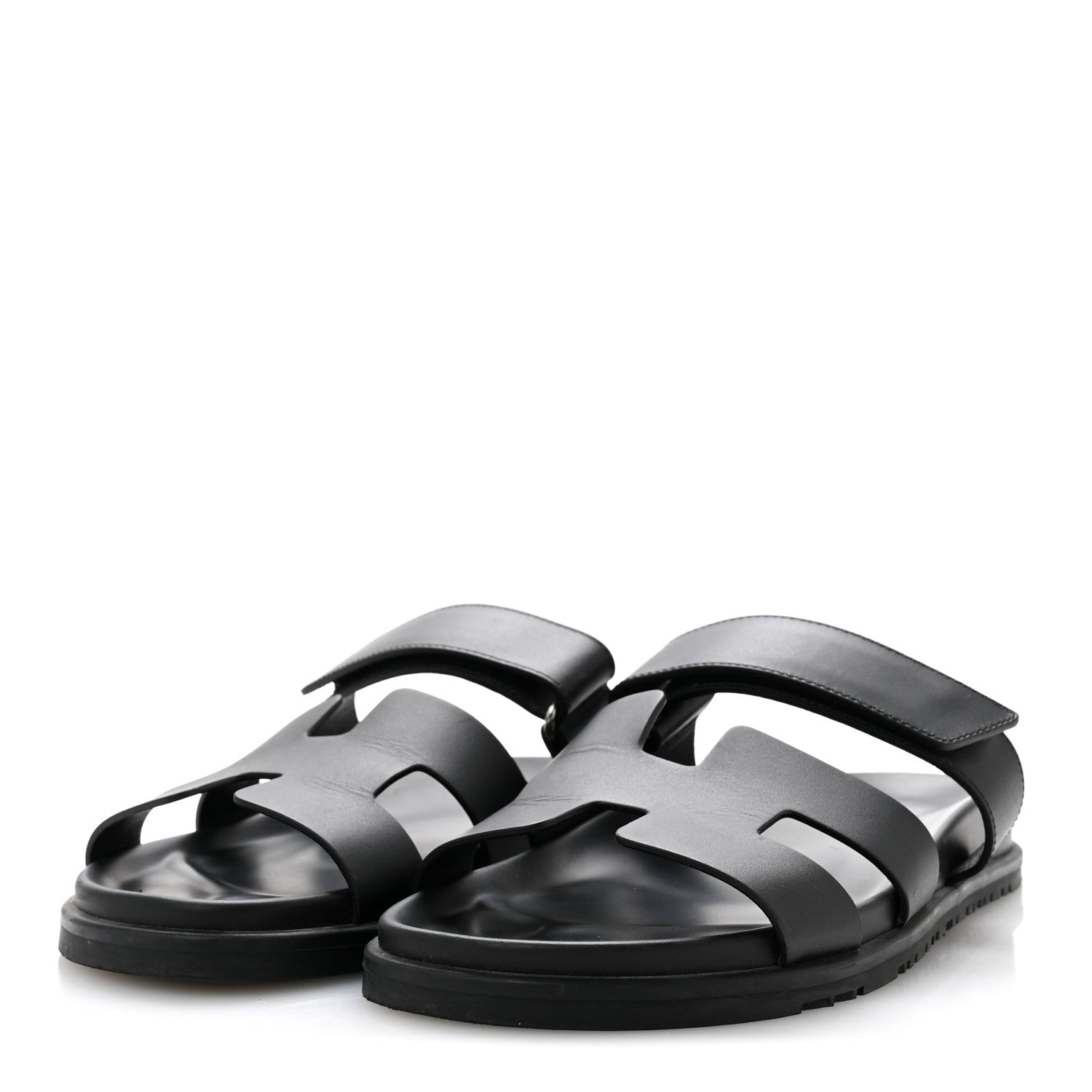 Hermes Calfskin Womens Chypre Sandals 41 Black 4 of 9