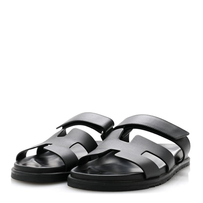 Hermes Calfskin Womens Chypre Sandals 41 Black 4 of 9