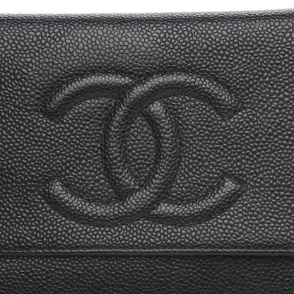 Chanel Caviar Timeless CC Wallet On Chain WOC Black 11 of 13