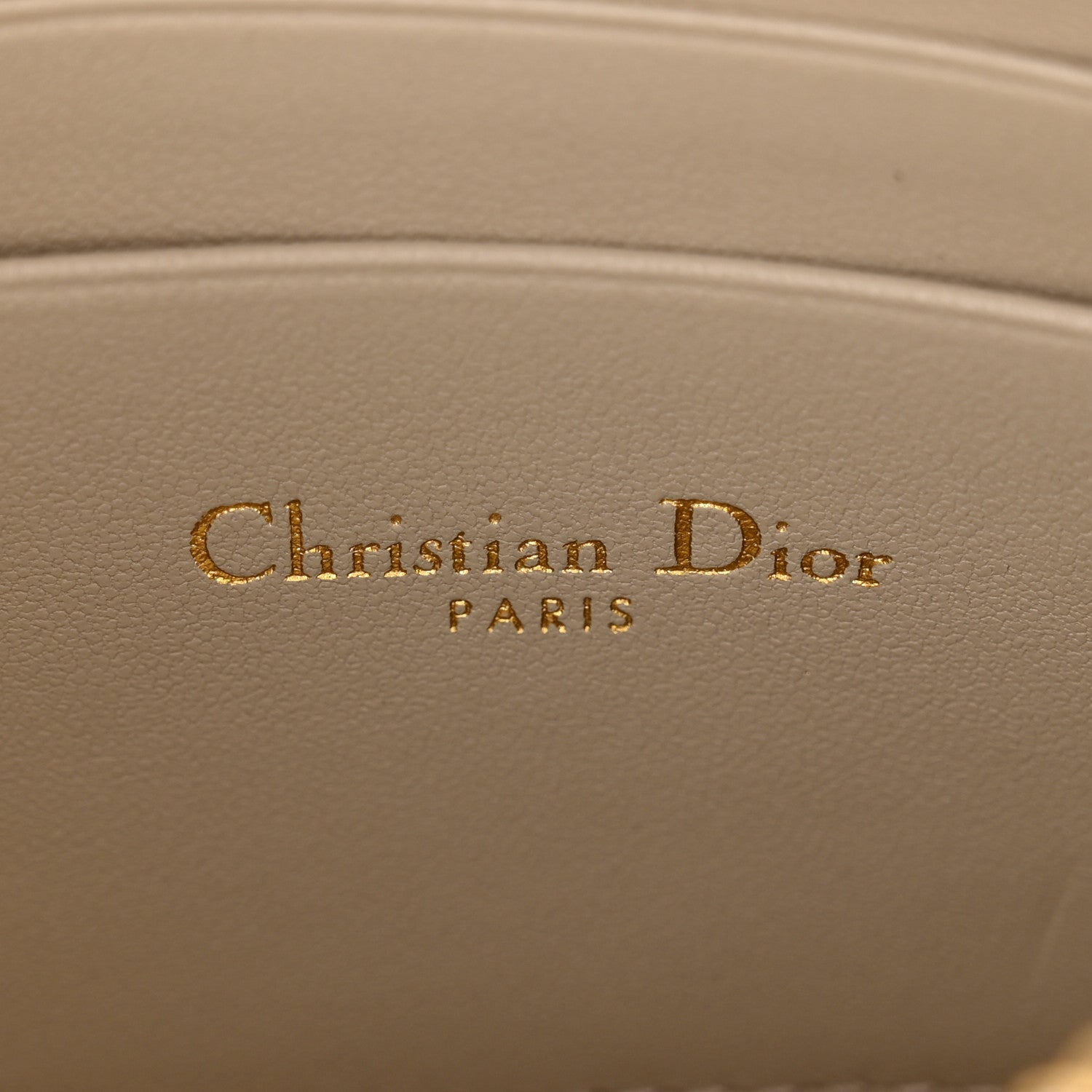 Christian Dior Calfskin Cannage Caro Zipped Pouch With Chain Light Beige 6 of 11