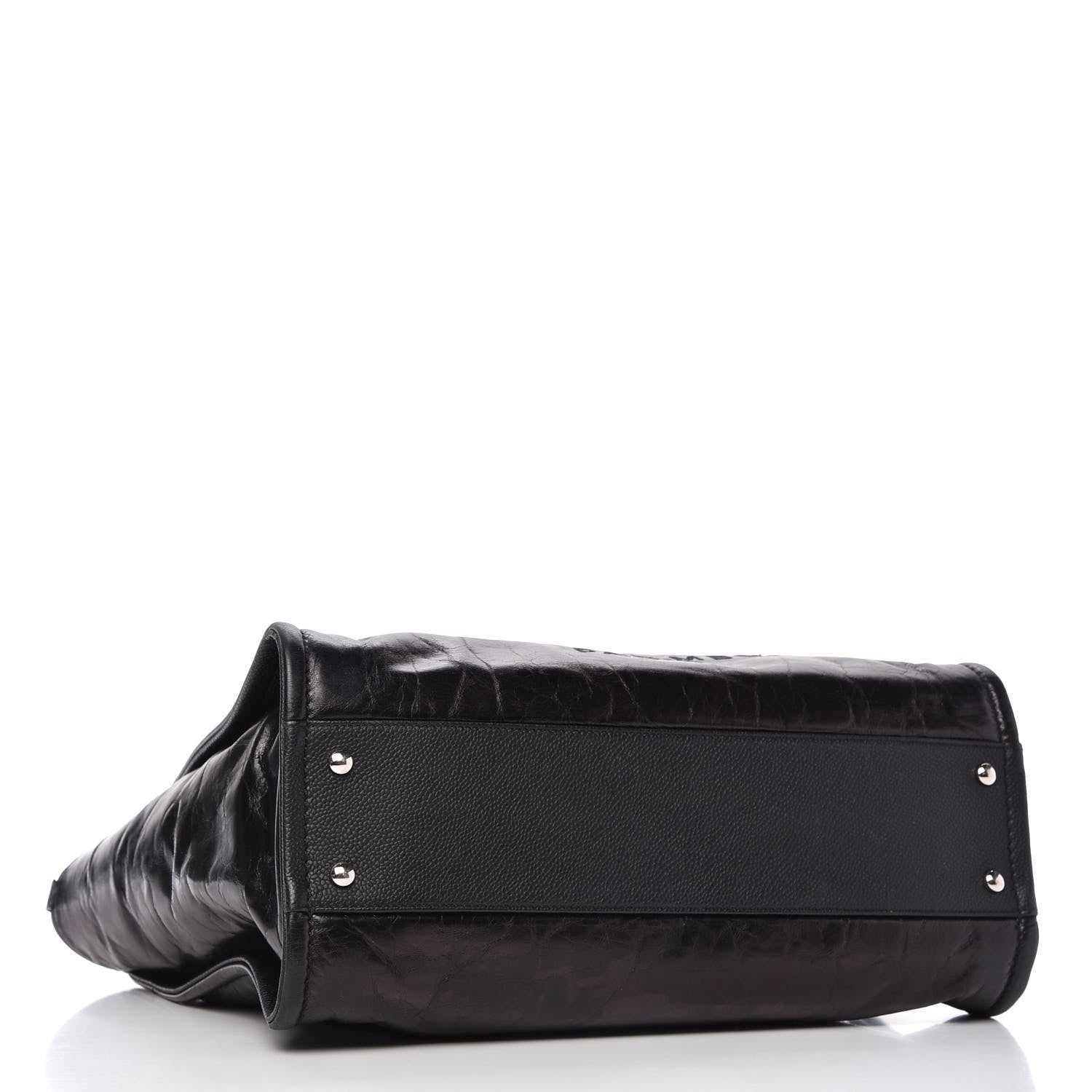 Chanel Glazed Calfskin Small Deauville Tote Black 4 of 10
