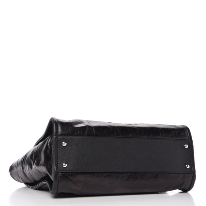 Chanel Glazed Calfskin Small Deauville Tote Black 4 of 10