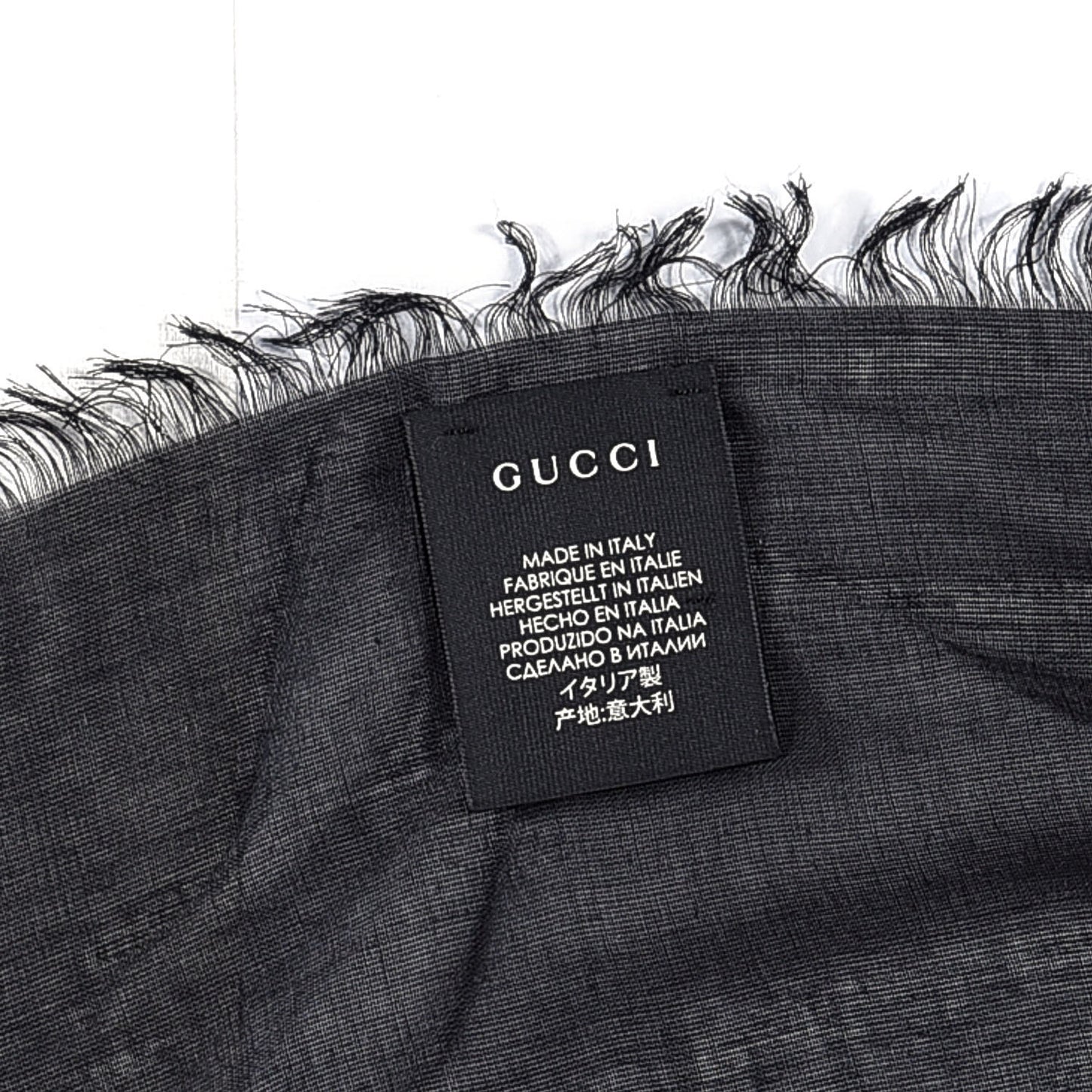 Modal Silk Coco Capitan Logo Square Scarf Black