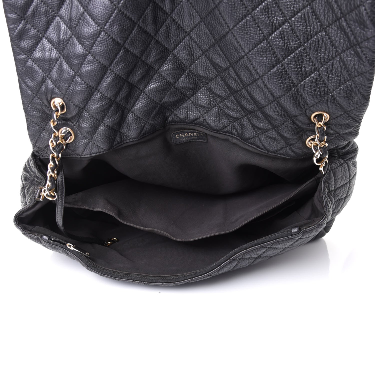Chanel Calfskin Quilted XXL Travel Flap Bag Black 5 of 12