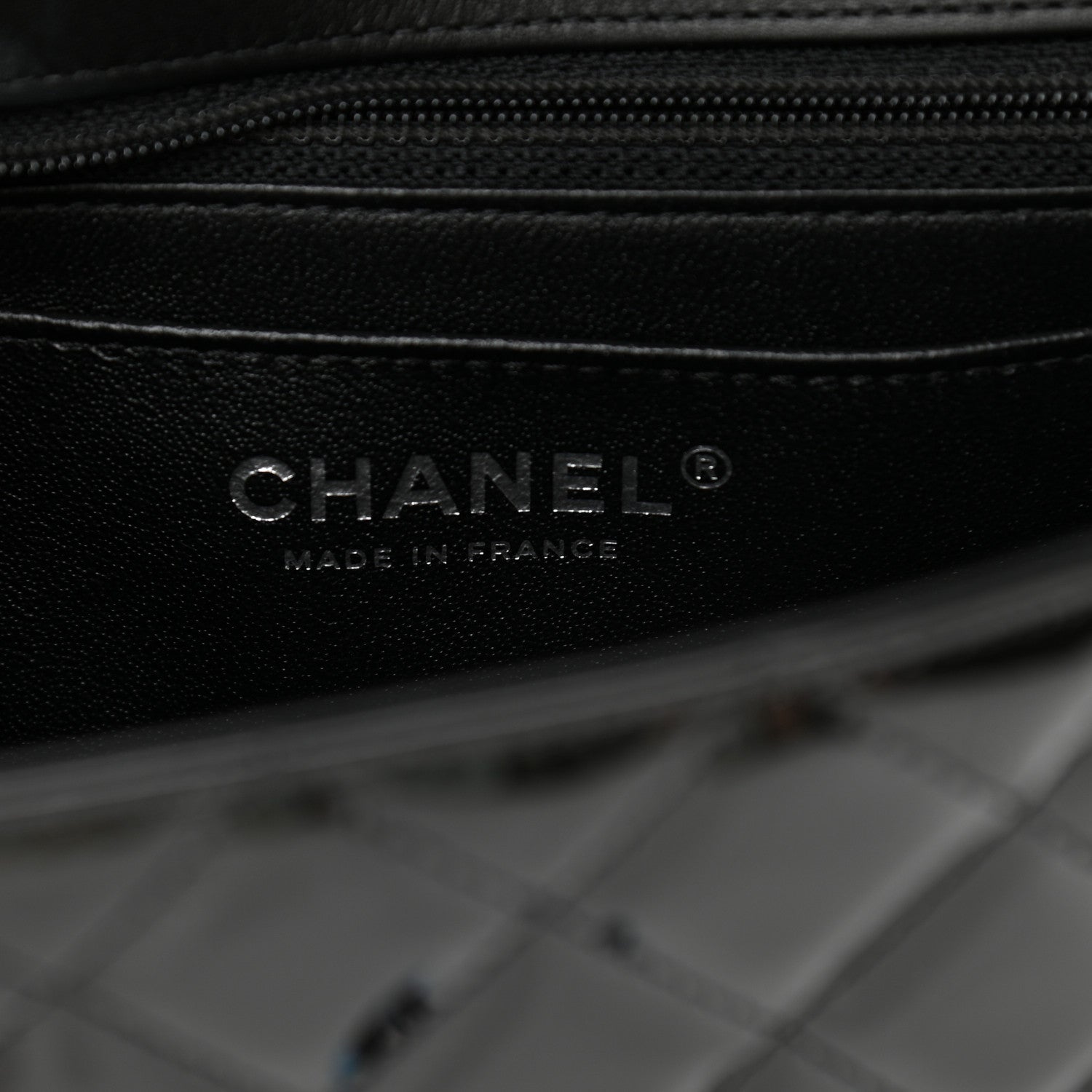 Chanel Patent Calfskin Quilted Mini Rectangular Flap So Black 5 of 10