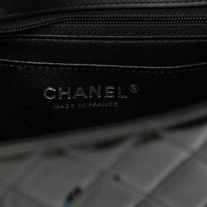 Chanel Patent Calfskin Quilted Mini Rectangular Flap So Black 5 of 10