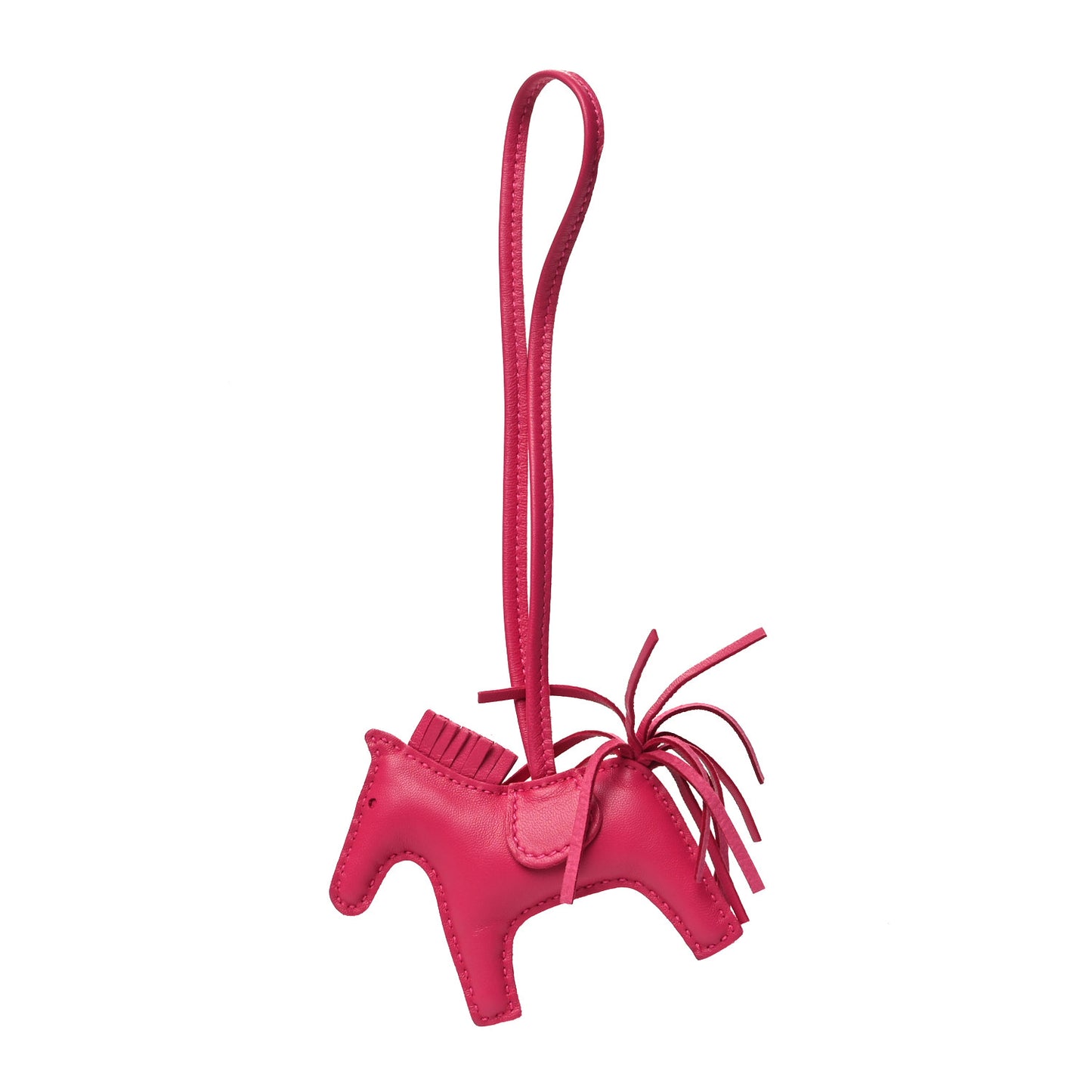 Milo Lambskin Grigri Rodeo Horse Bag Charm PM Rose Mexico