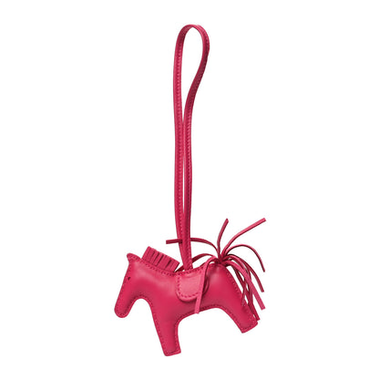 Hermes Milo Lambskin Grigri Rodeo Horse Bag Charm PM Rose Mexico 1 of 3