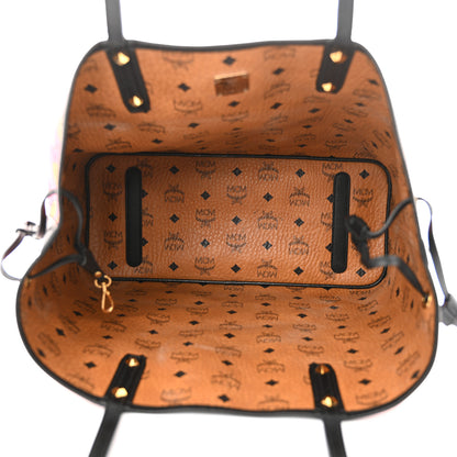 MCM Visetos Medium Project Reversible Shopper Tote Cognac 11 of 27