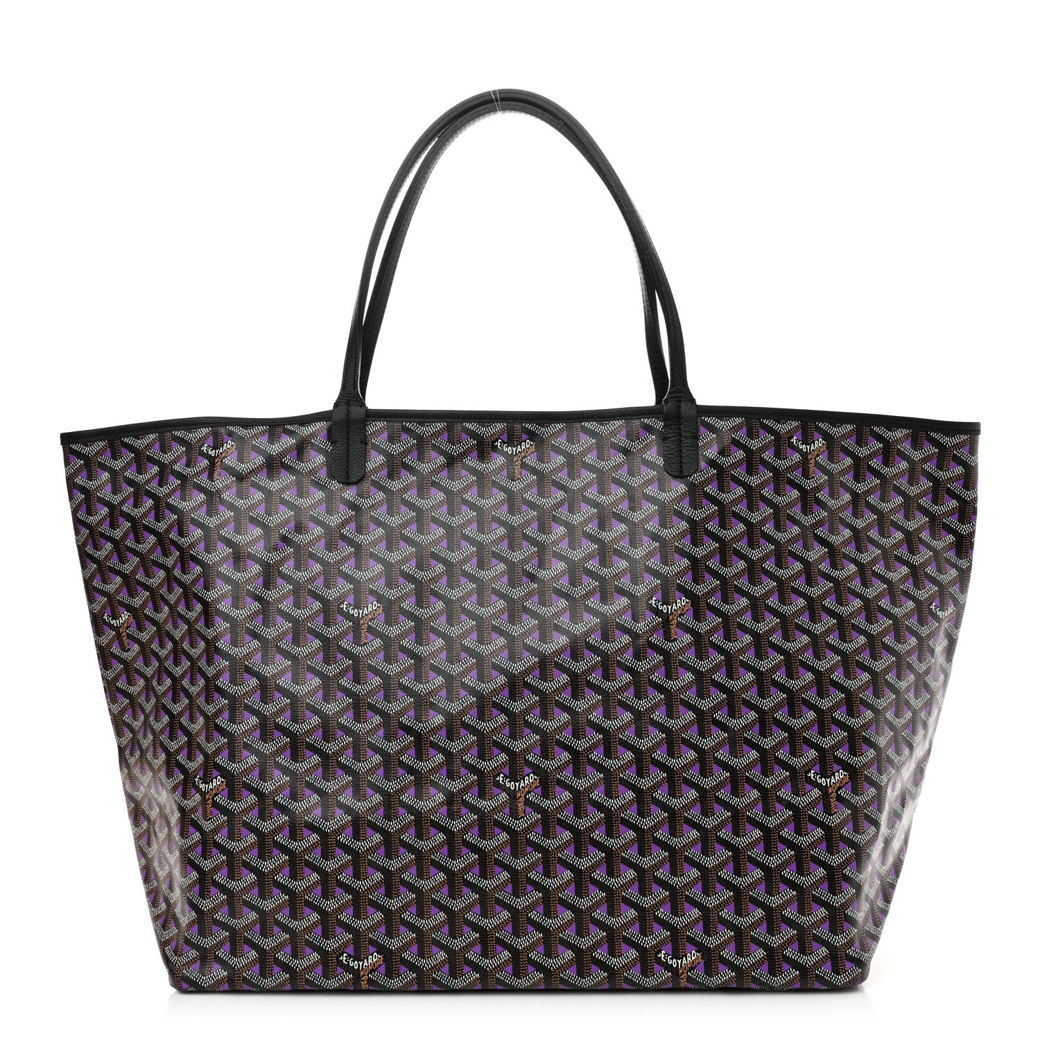 Goyard Goyardine Saint Louis Claire Voie GM Black Purple 3 of 11