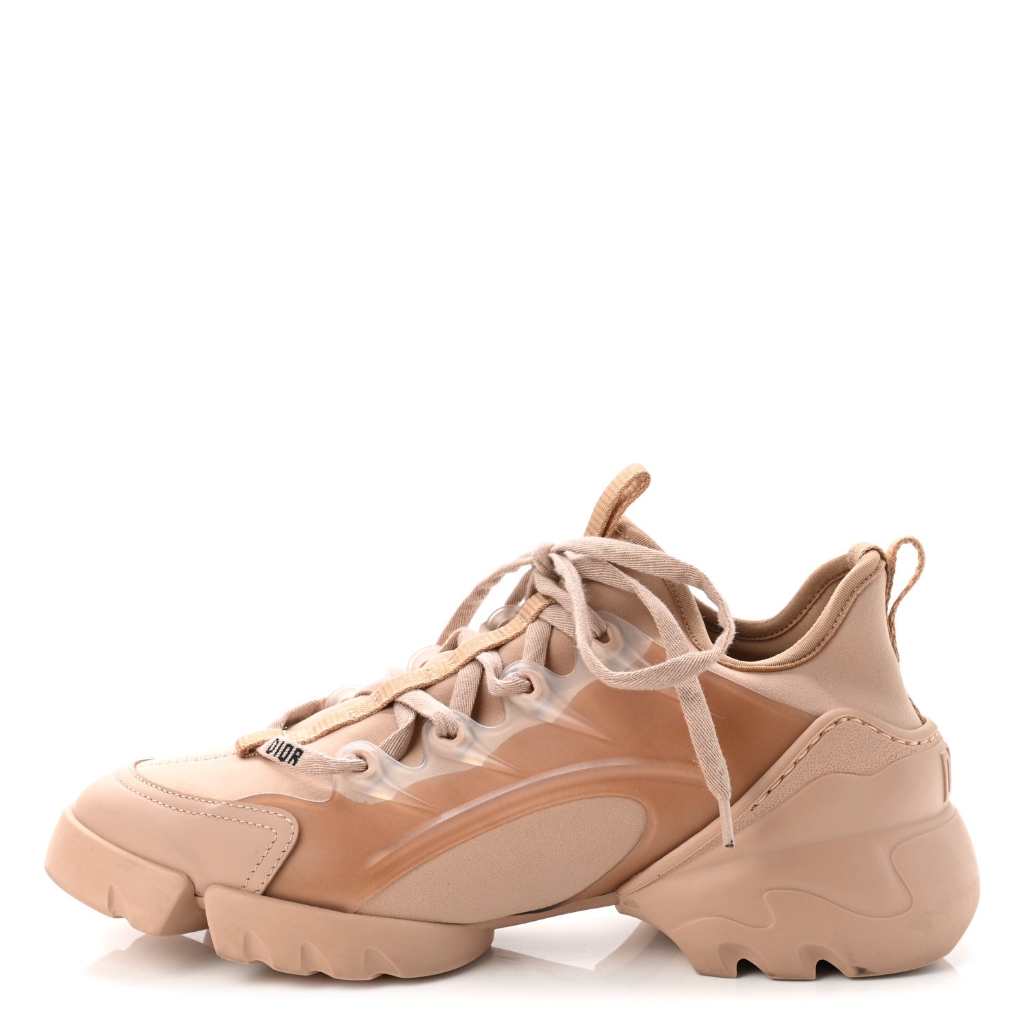 Christian Dior Neoprene Rubber Womens D-Connect Sneakers 36 Nude 1 of 9