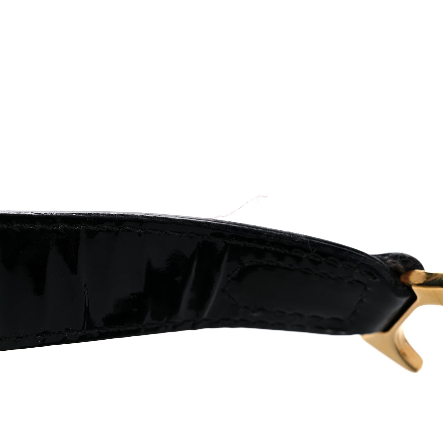 Patent Monogram Mini Saddle Bag Black