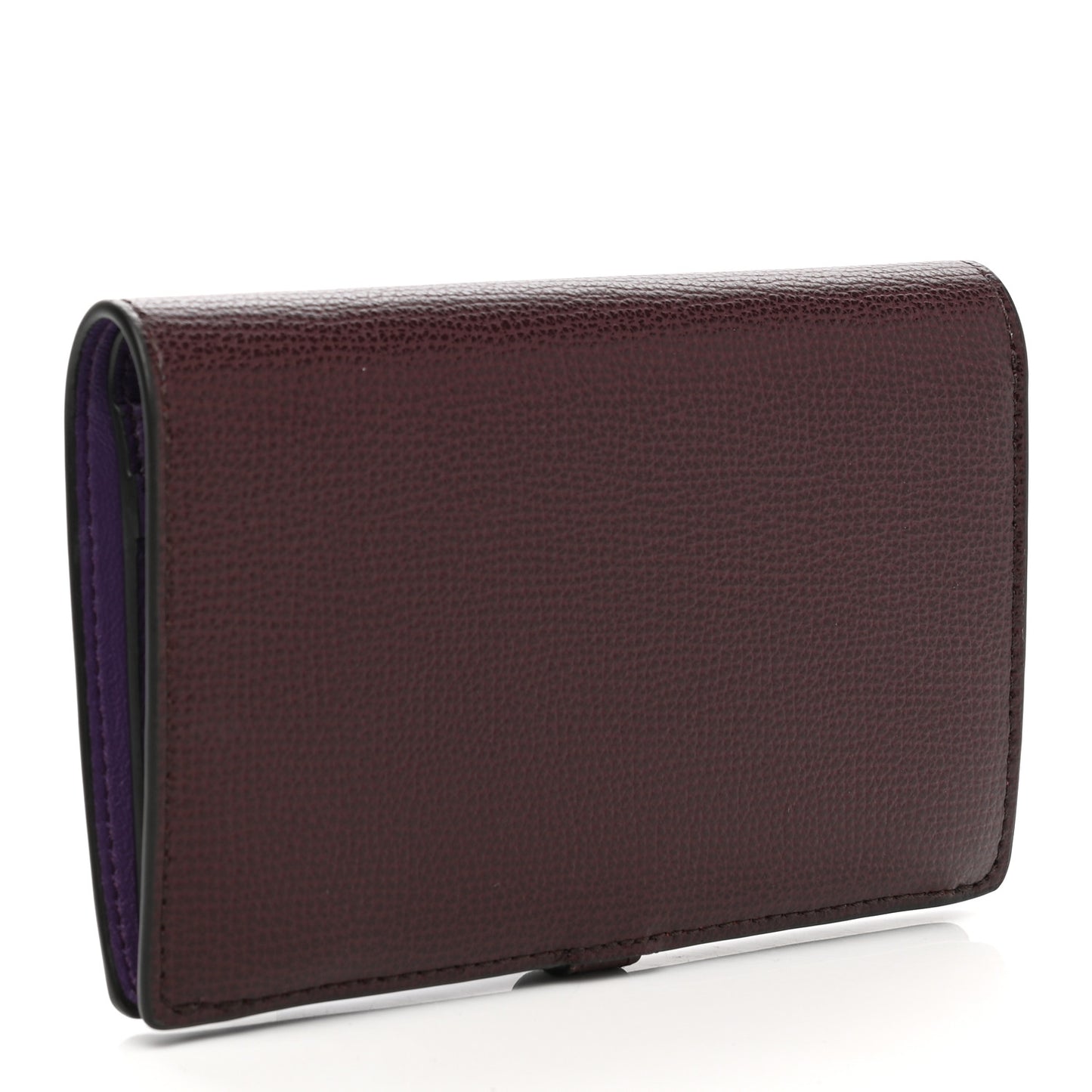 Cross Grain Calfskin Tree Wallet Oxblood