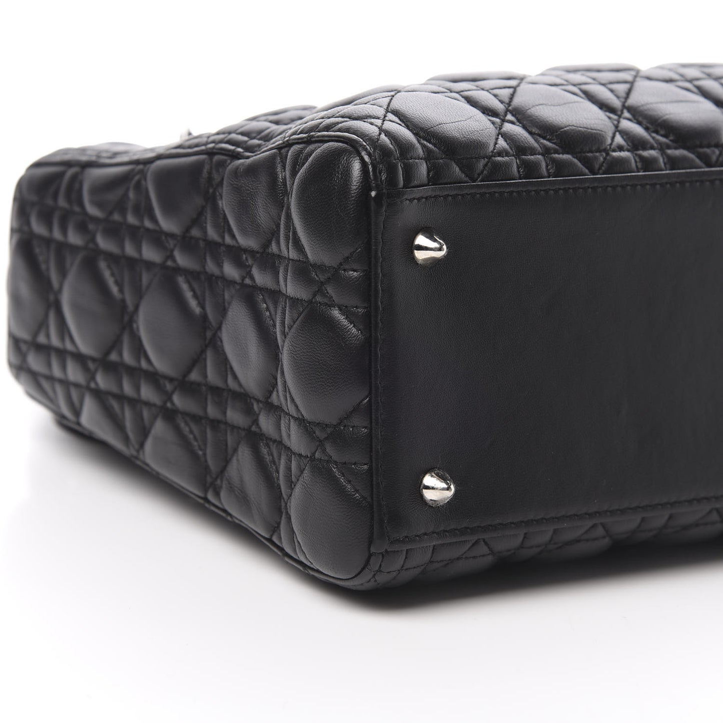 Lambskin Cannage Medium Lady Dior Black