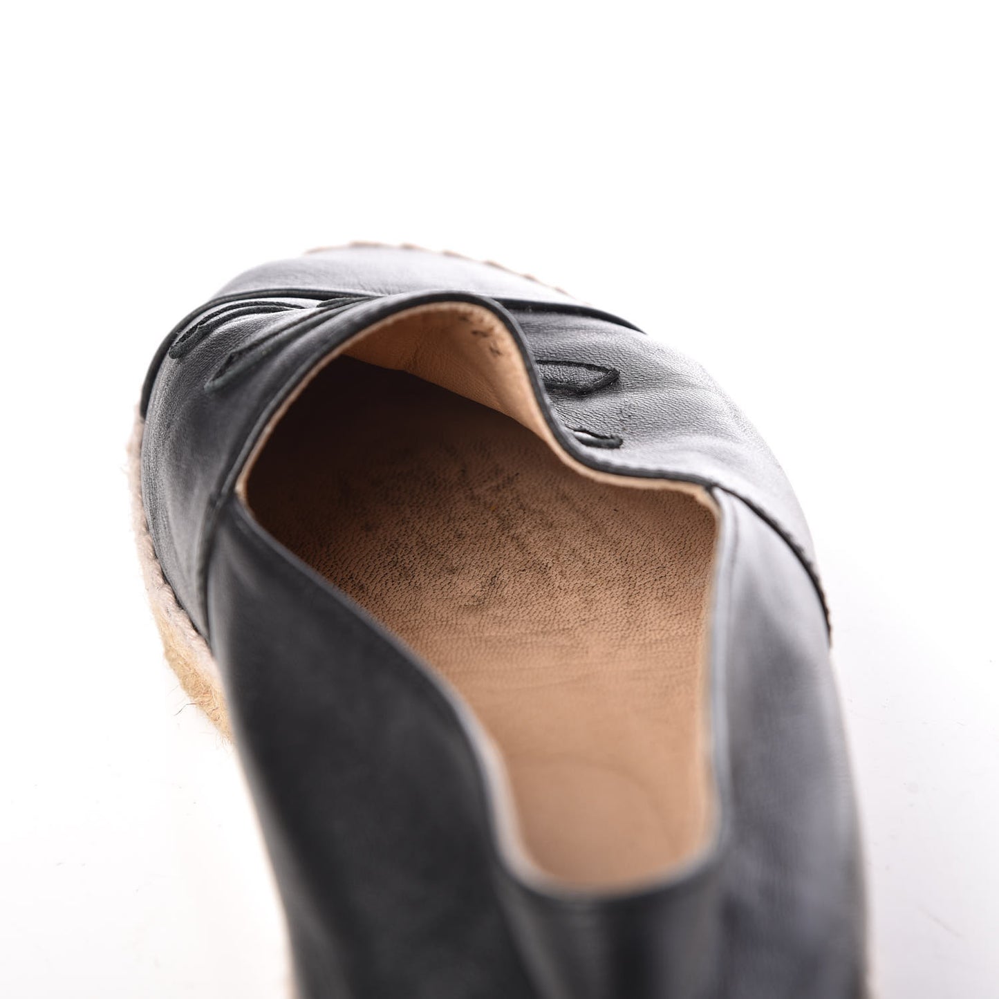 Lambskin CC Espadrilles 38 Black