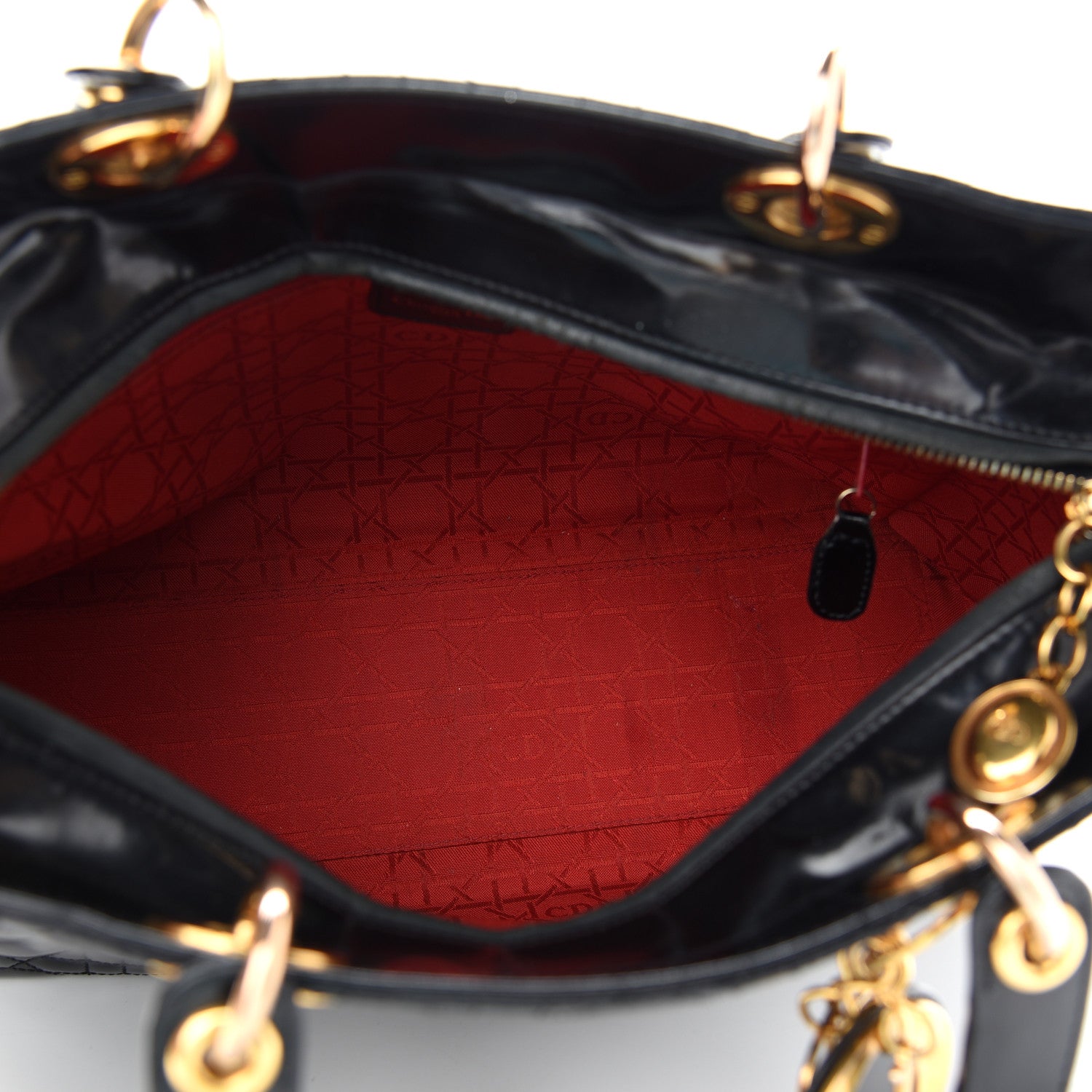 Christian Dior Patent Cannage Large Lady Dior Black 5 of 13