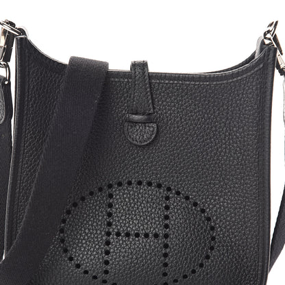 Hermes Taurillon Clemence Evelyne TPM Black 8 of 10
