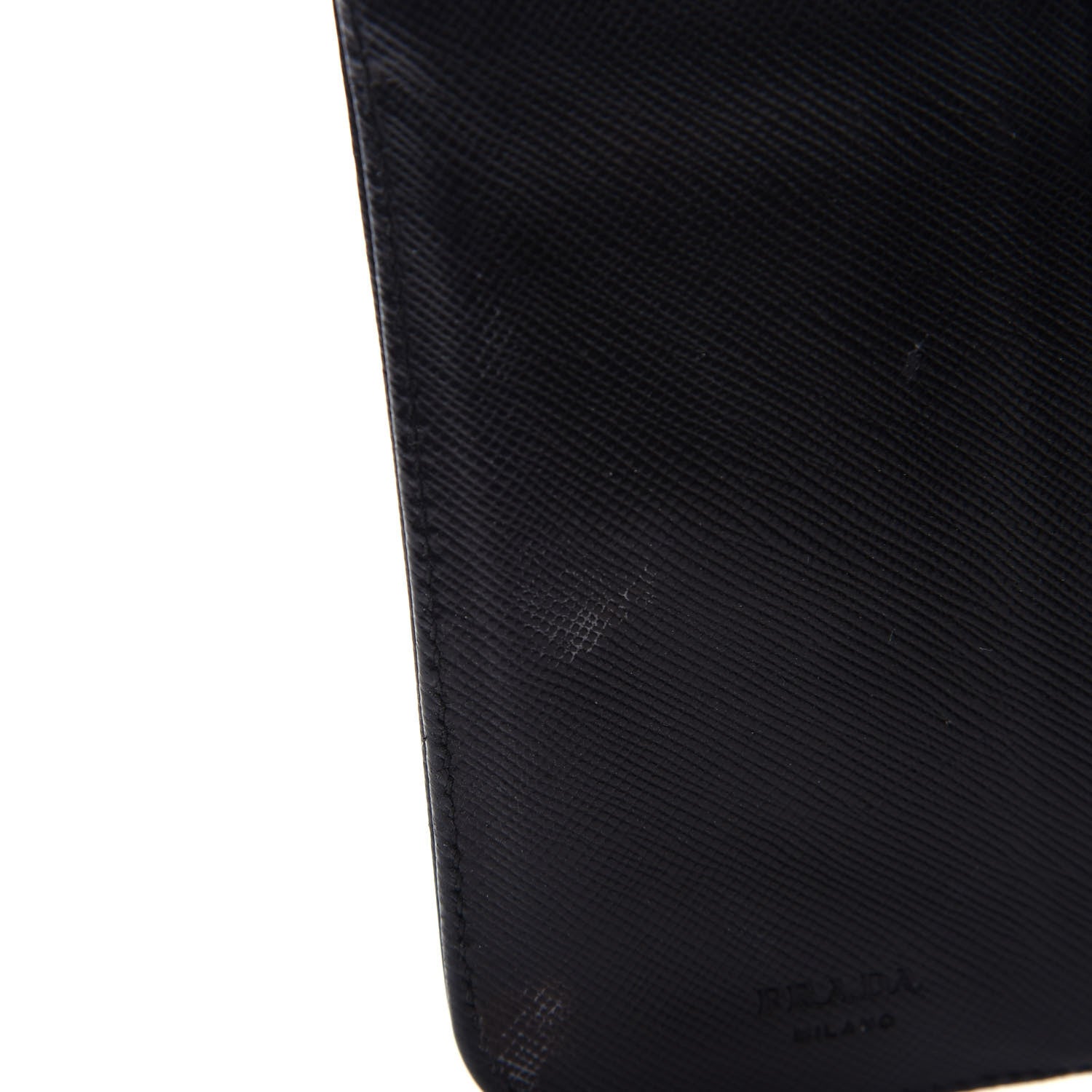 Prada Saffiano Metal Compact Wallet Black 14 of 14