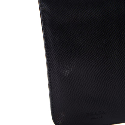 Prada Saffiano Metal Compact Wallet Black 14 of 14