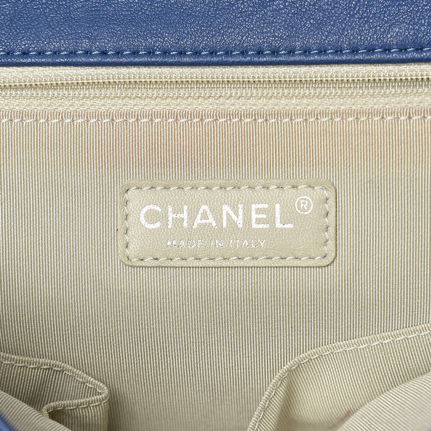 Washed Lambskin Quilted Chain Around Maxi Flap Light Blue