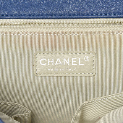Chanel Washed Lambskin Quilted Chain Around Maxi Flap Light Blue 6 of 14