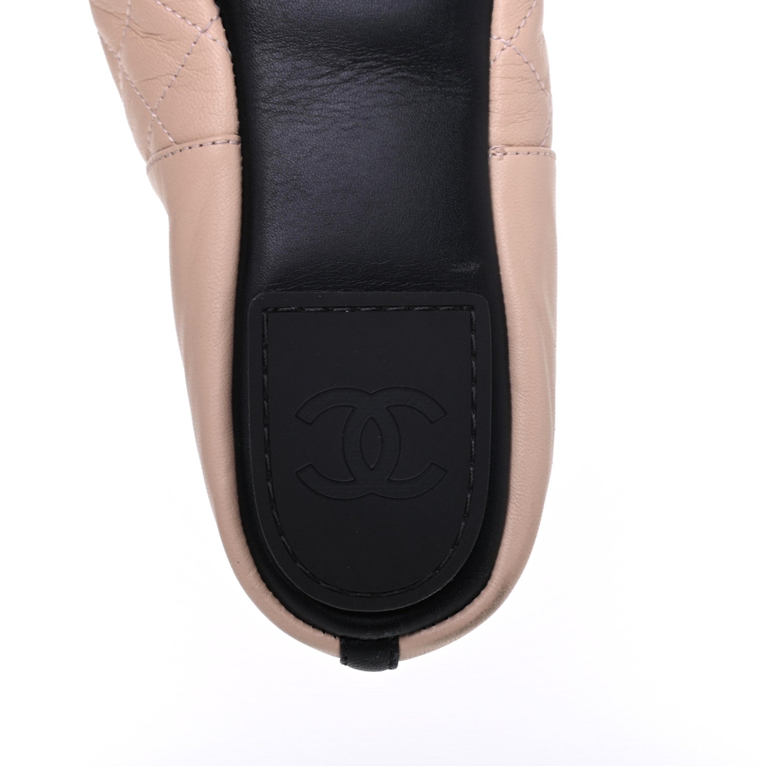 Chanel Lambskin Quilted Cap Toe Slipper With Pouch 37 Pink Black 6 of 17