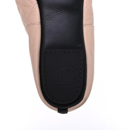 Chanel Lambskin Quilted Cap Toe Slipper With Pouch 37 Pink Black 6 of 17