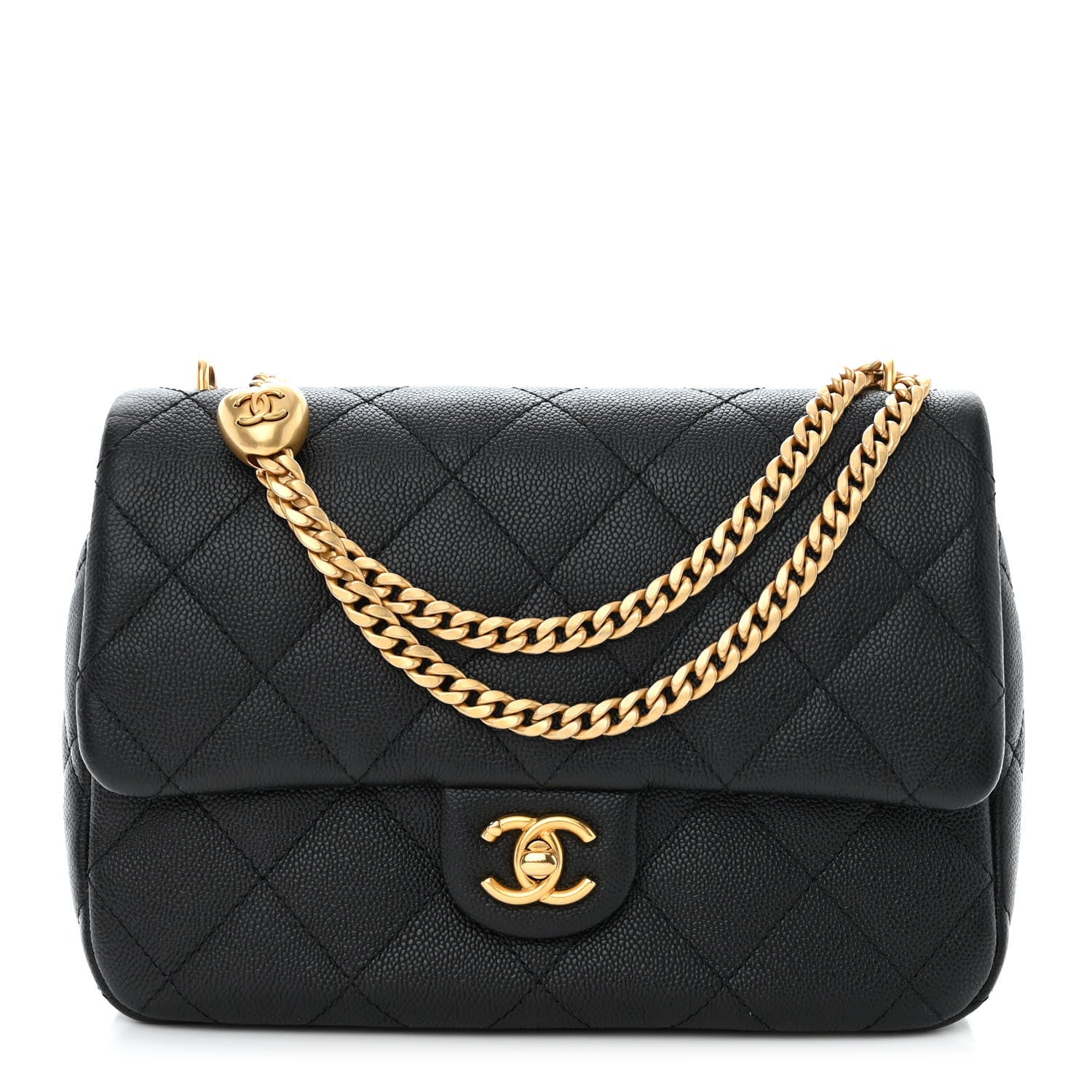 Chanel Caviar Quilted Sweetheart Flap Black 1 of 11