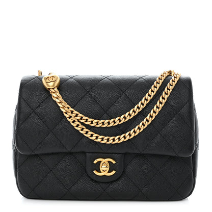 Chanel Caviar Quilted Sweetheart Flap Black 1 of 11