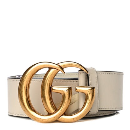 Gucci Calfskin Double G 40mm Belt 85 34 Mystic White 1 of 12