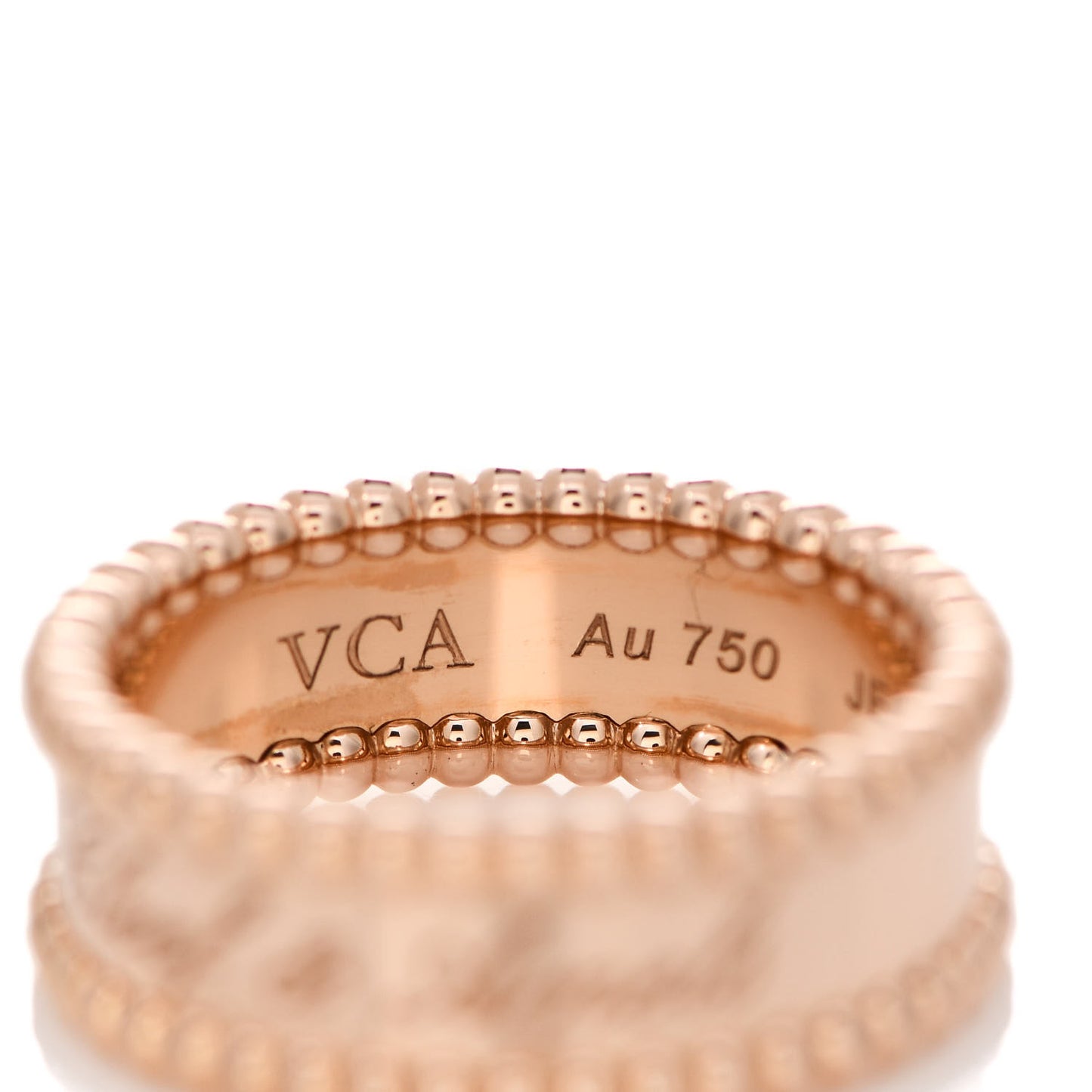 18K Rose Gold Perlee Signature Ring 58 8.25