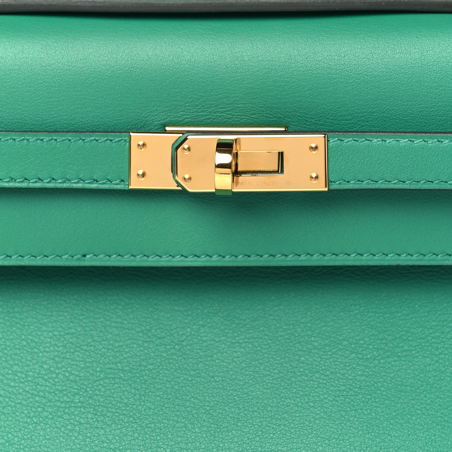 Hermes Swift Kelly Pochette Clutch Vert Vertigo 8 of 11