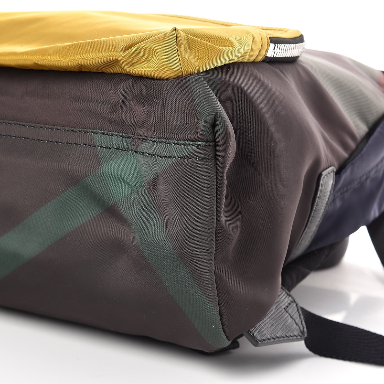 Burberry Nylon Check Print Abbeydale Simple Backpack Dark Forest Green 9 of 9