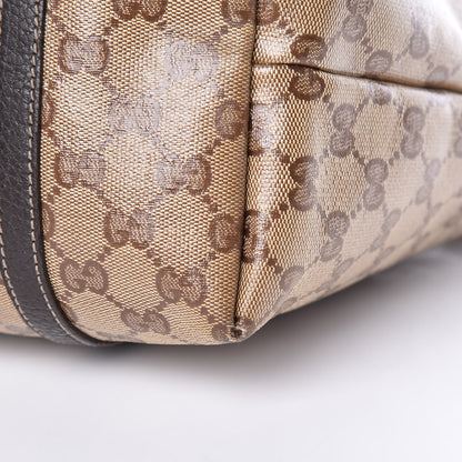 Gucci Crystal Monogram Medium Joy Tote Beige Ebony Testa di Moro 27 of 29