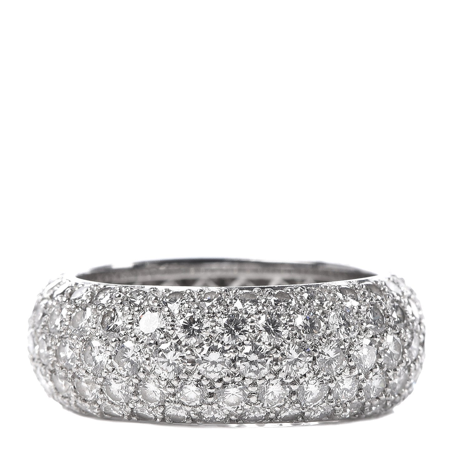 Platinum Diamond Five Row Etoile Band Ring 54 7