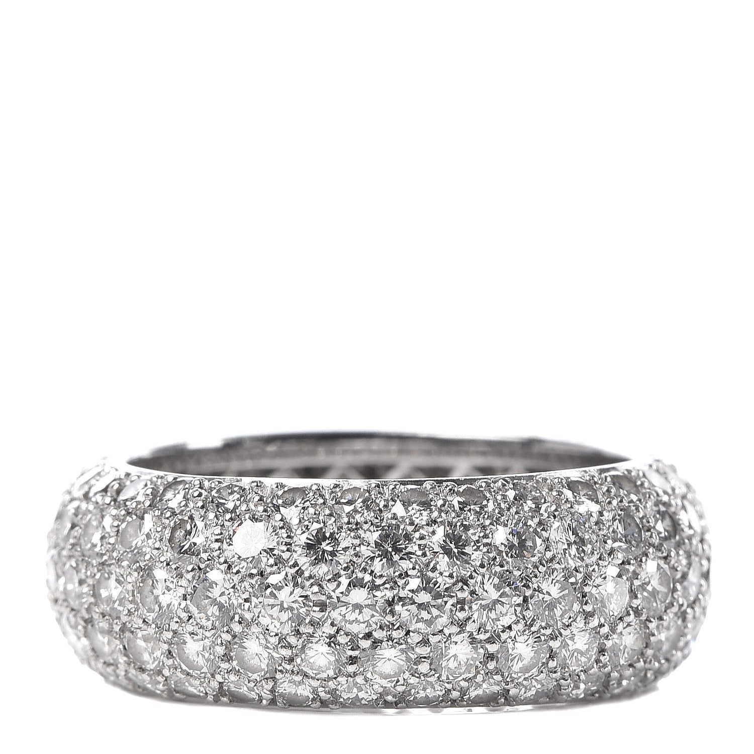 Tiffany Platinum Diamond Five Row Etoile Band Ring 54 7 1 of 5