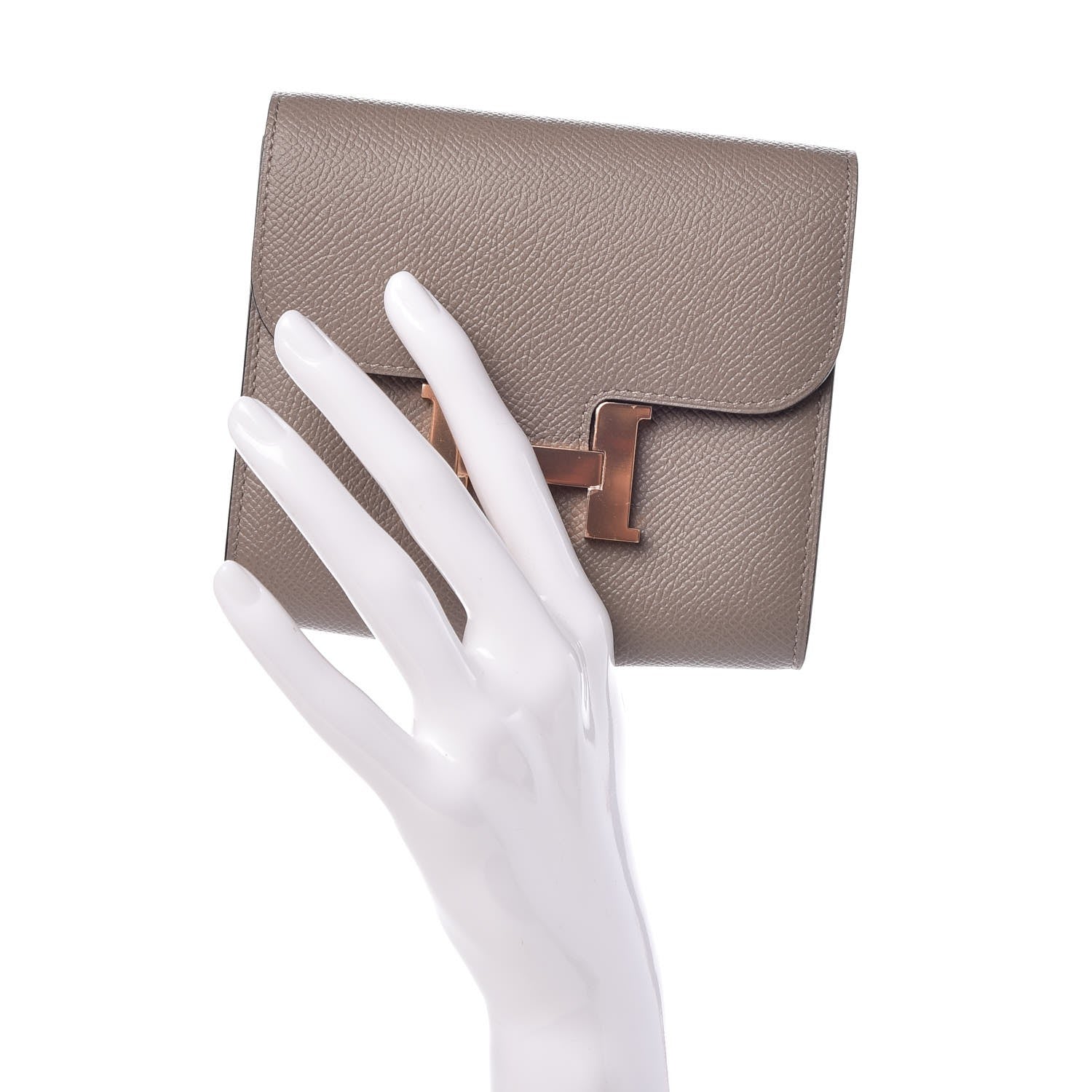 Hermes Epsom Constance Short Wallet Gris Asphalte 2 of 8