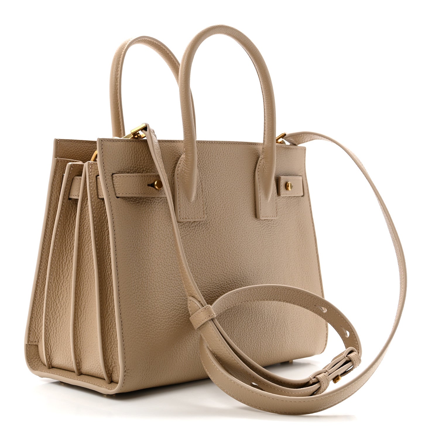 Saint Laurent Grained Calfskin Baby Sac De Jour Souple Dark Beige 3 of 11