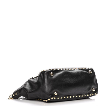 Valentino Garavani Vitello Small Rockstud Tote Black 5 of 12
