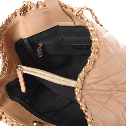 Chanel Calfskin Quilted Small Chain Me Tote Light Beige 6 of 15