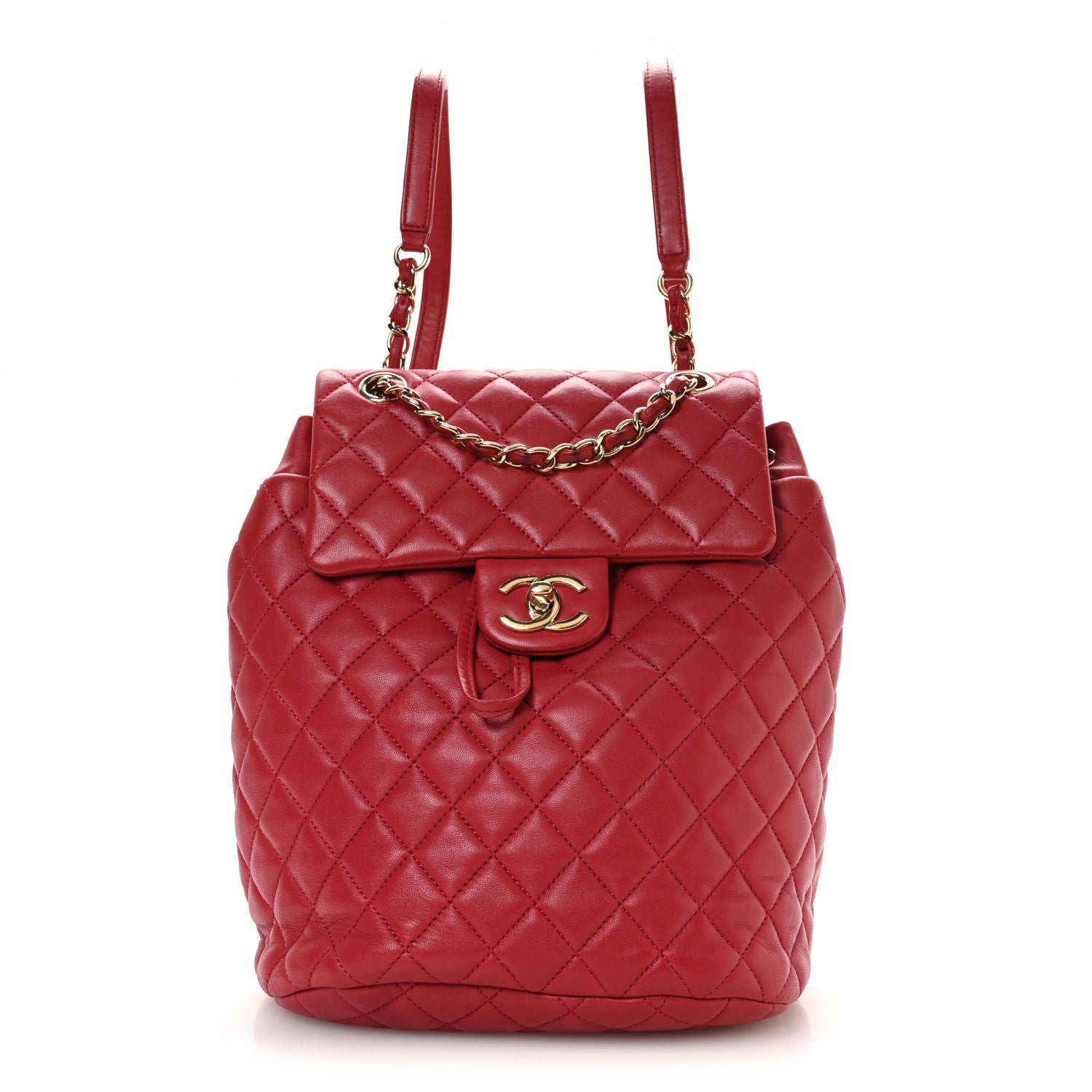 Chanel Lambskin Quilted Small Urban Spirit Backpack Dark Pink 1 of 10