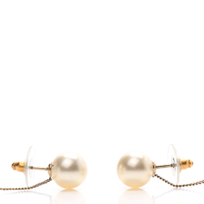 Chanel Pearl CC Dangle Earrings Gold 3 of 4