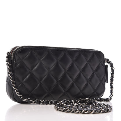 Chanel Lambskin Quilted Small Clutch With Chain Black 3 of 12
