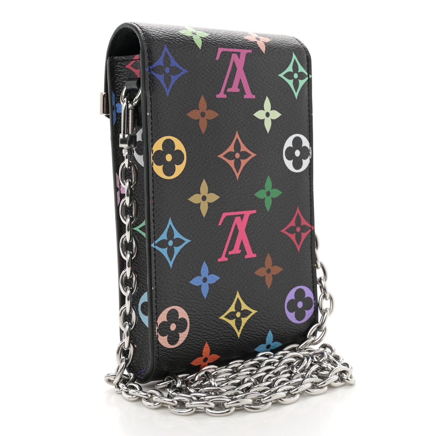 LV X TM Monogram Multicolor Phone Pouch Metis Black