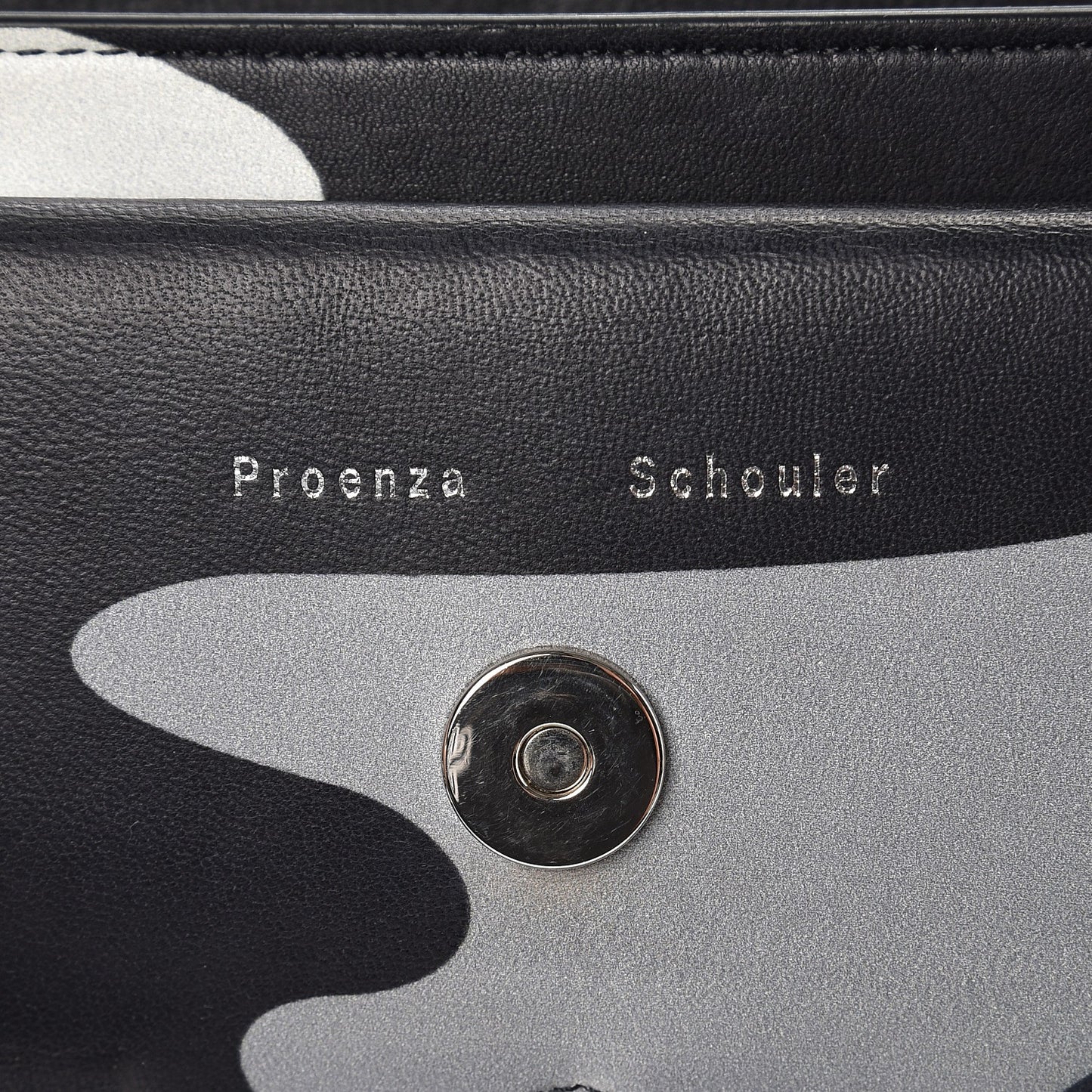 Calfskin Camouflage Print PS11 Classic Shoulder Bag Black