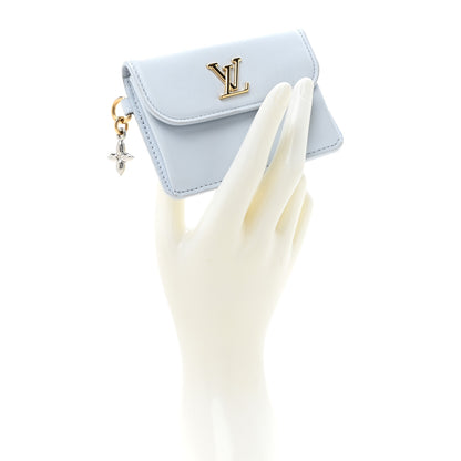 Louis Vuitton Calfskin Tiny Recto Verso Card Holder LV Bloom Azure Blue 2 of 14