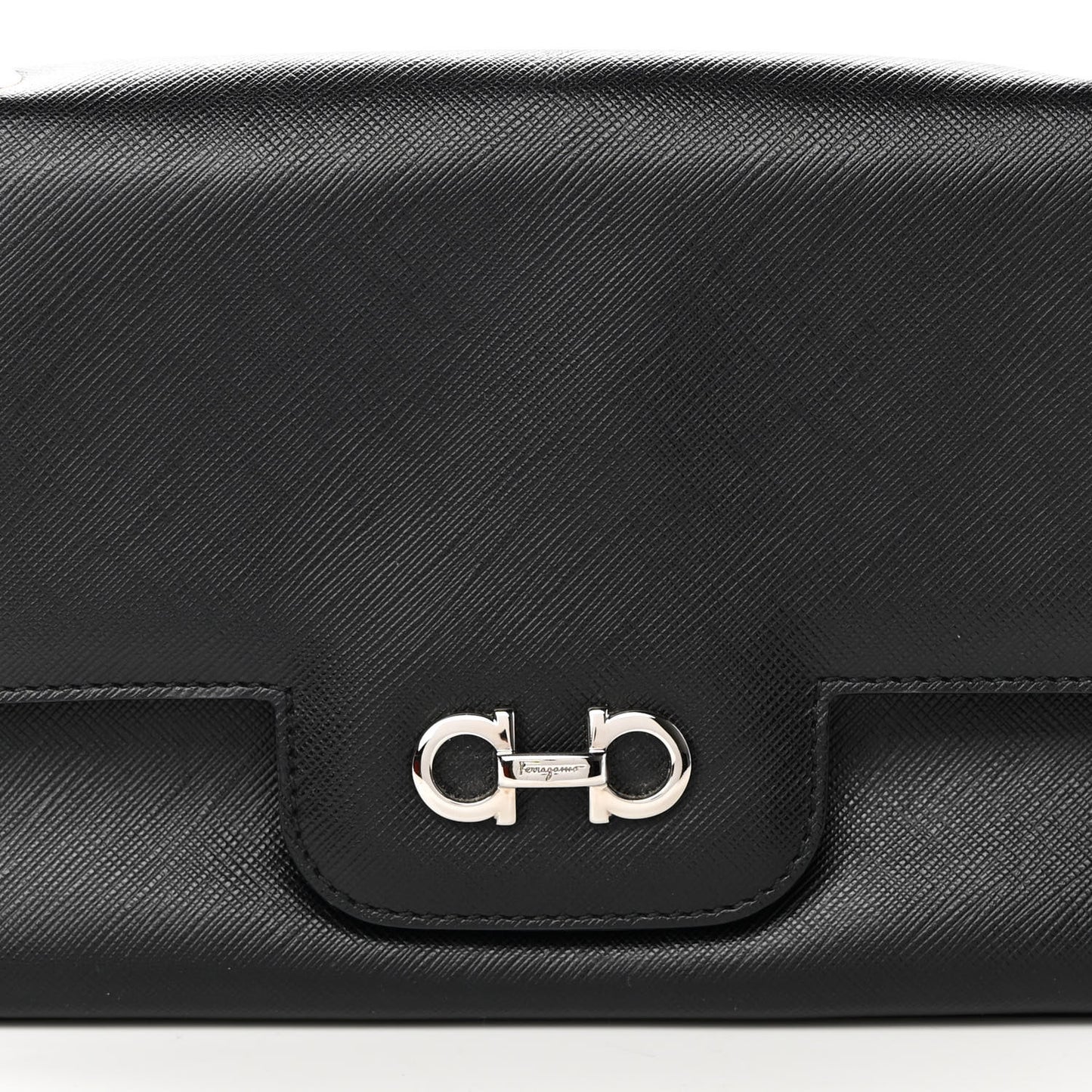 Printed Calfskin Rory Chain Shoulder Bag Black